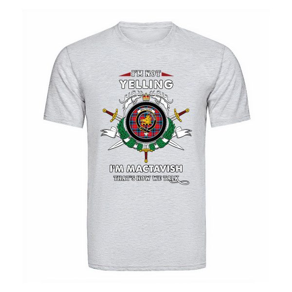MacTavish Tartan Crest T-shirt - I m not yelling style Online Sale - Image 5