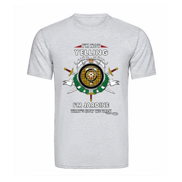 Jardine Tartan Crest T-shirt - I m not yelling style Discount - Image 5