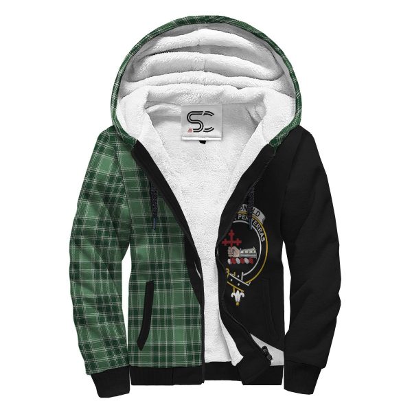 MacDonald Lord of the Isles Hunting Tartan Crest Sherpa Hoodie - Circle Style on Sale