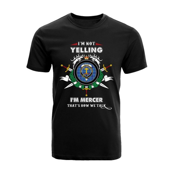 Mercer Tartan Crest T-shirt - I m not yelling style For Discount