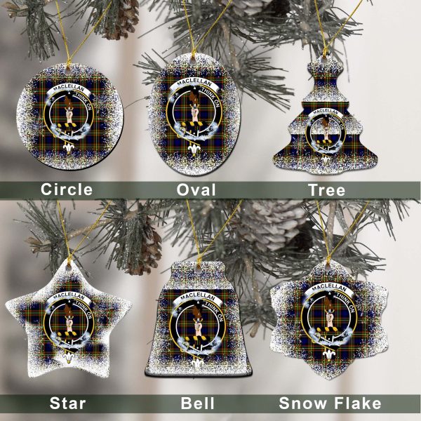 MacLellan Tartan Christmas Ceramic Ornament - Snow Style Online