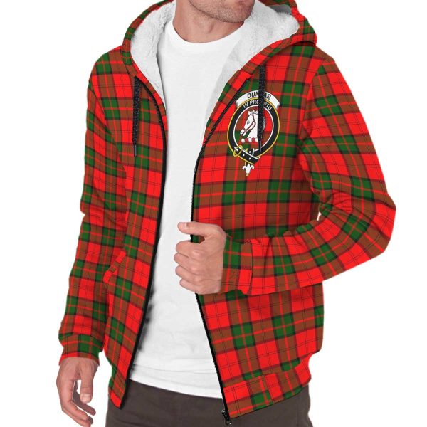 Dunbar Modern Tartan Crest Sherpa Hoodie Fashion - Image 3