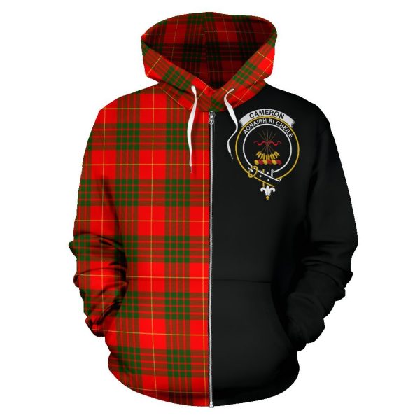 Cameron Modern Tartan Crest Zipper Hoodie - Half Of Me Style Discount - Image 2