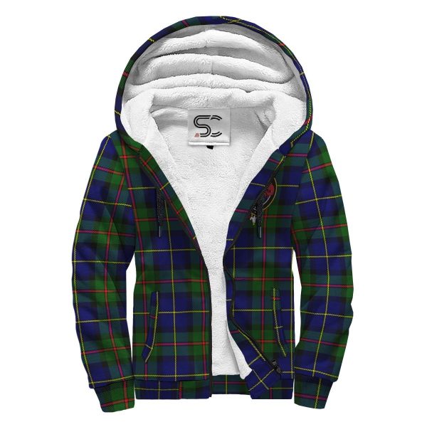 MacLeod of Harris Modern Tartan Crest Sherpa Hoodie For Discount