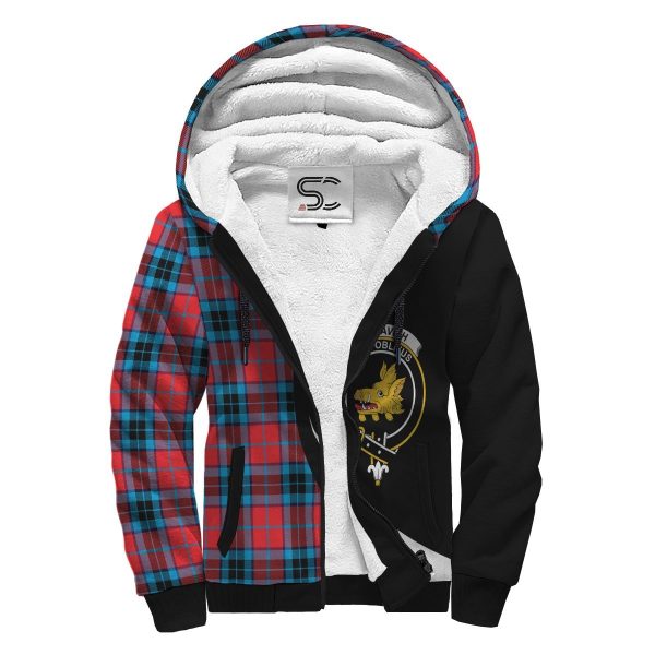 MacTavish Modern Tartan Crest Sherpa Hoodie - Circle Style Online