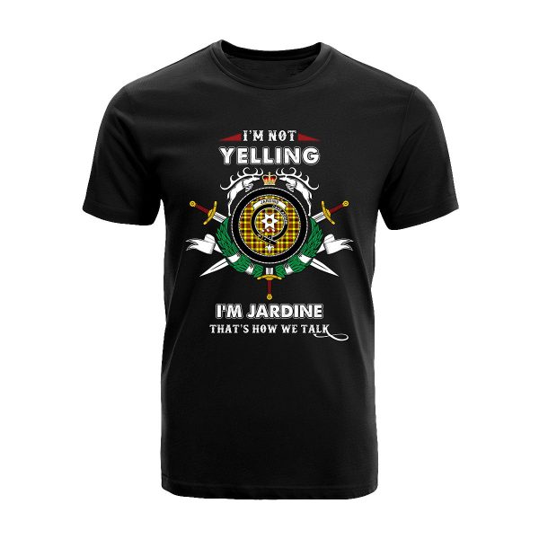 Jardine Tartan Crest T-shirt - I m not yelling style Discount