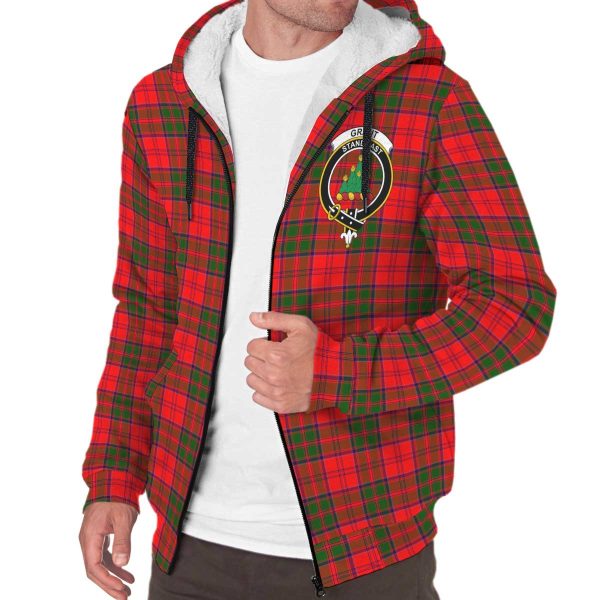 Grant Modern Tartan Crest Sherpa Hoodie Online now - Image 3