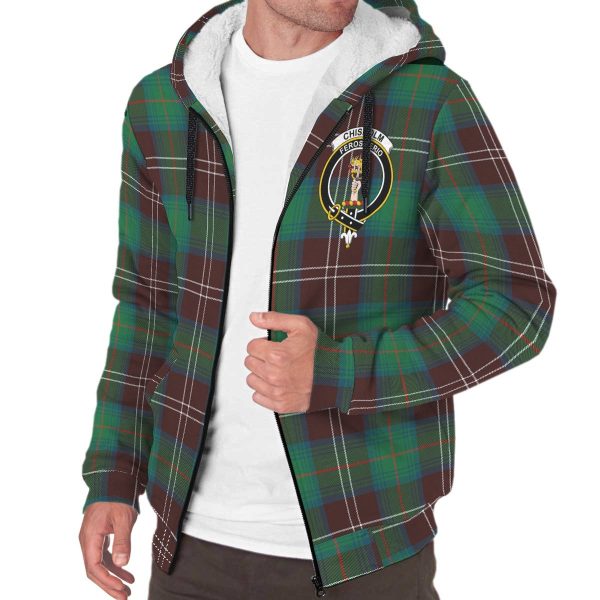 Chisholm Hunting Ancient Tartan Crest Sherpa Hoodie Cheap - Image 3