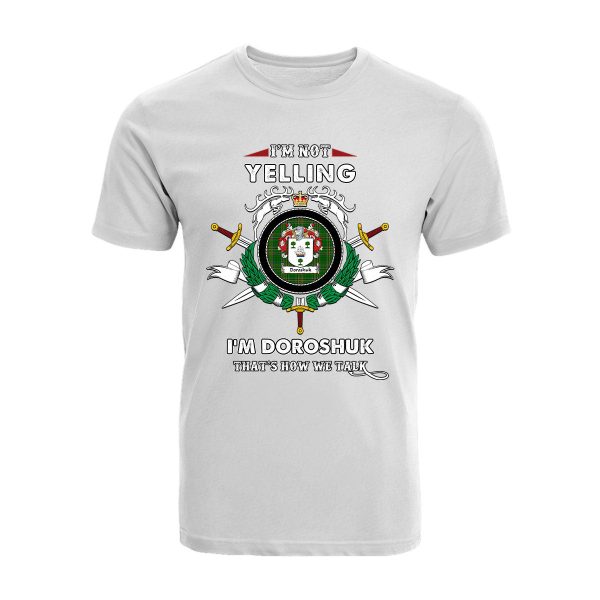 Doroshuk Tartan Crest T-shirt - I m not yelling style Supply - Image 3