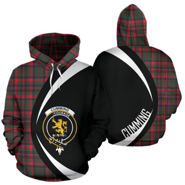Cumming Hunting Modern Tartan Crest Hoodie - Circle Style Online Sale
