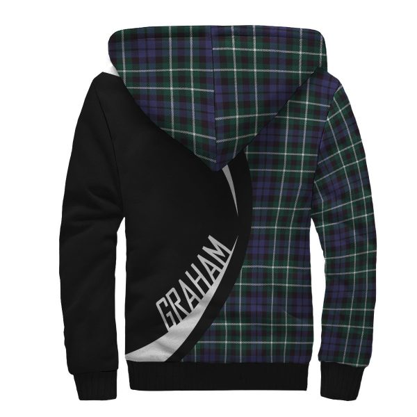 Graham of Montrose Modern Tartan Crest Sherpa Hoodie - Circle Style For Cheap - Image 2