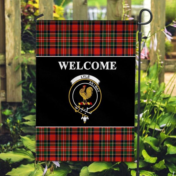 Lyle Tartan Crest Black Garden Flag For Discount