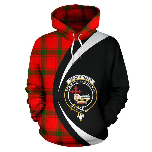 MacDonald of Sleat Tartan Crest Hoodie - Circle Style Cheap - Image 2