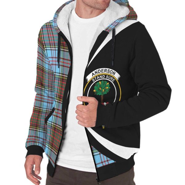 Anderson Ancient Tartan Crest Sherpa Hoodie - Circle Style Online Hot Sale - Image 3