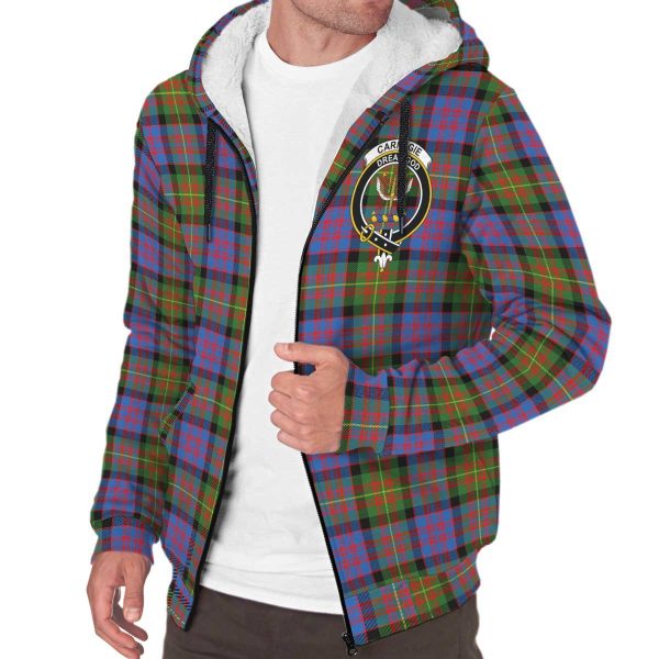 Carnegie Ancient Tartan Crest Sherpa Hoodie For Sale - Image 3