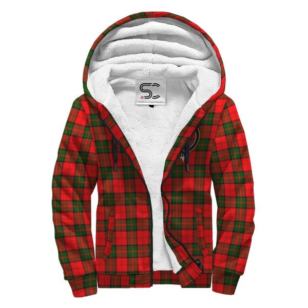 Dunbar Modern Tartan Crest Sherpa Hoodie Fashion