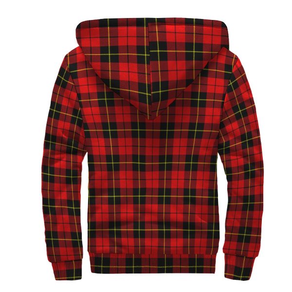 Wallace Hunting - Red Tartan Crest Sherpa Hoodie on Sale - Image 2