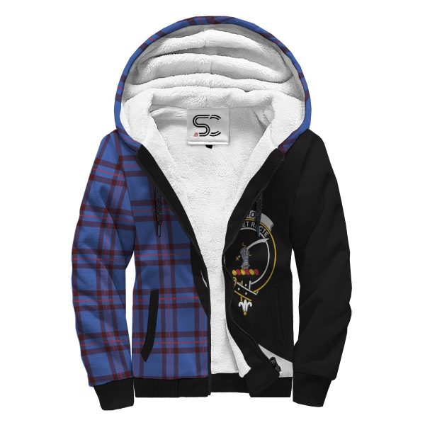 Elliot Modern Tartan Crest Sherpa Hoodie - Circle Style Cheap