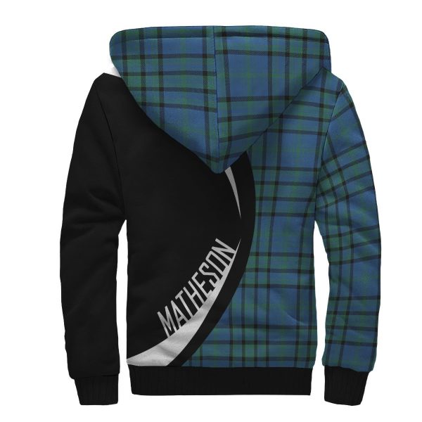 Matheson Hunting Ancient Tartan Crest Sherpa Hoodie - Circle Style For Discount - Image 2
