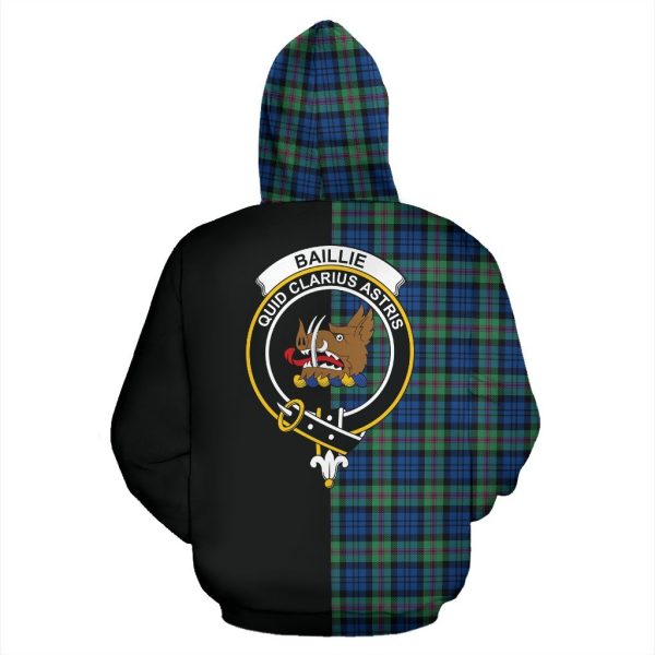 Baird Ancient Tartan Crest Zipper Hoodie - Half Of Me Style For Discount - Image 3