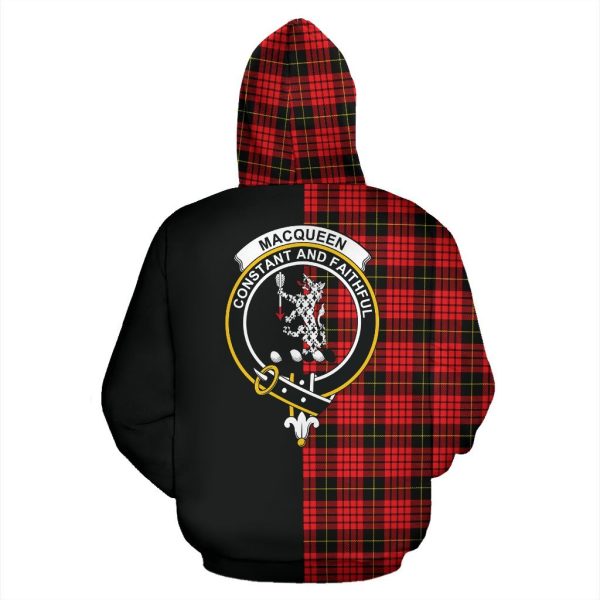 MacQueen Modern Tartan Crest Zipper Hoodie - Half Of Me Style Hot on Sale - Image 3