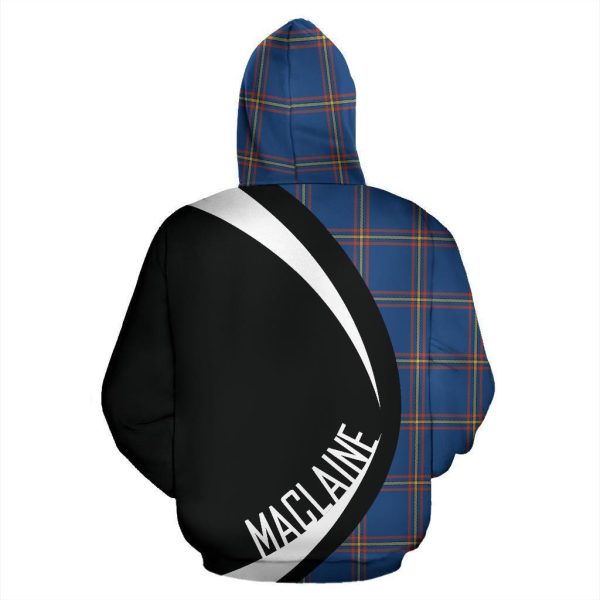 MacLaine of Loch Buie Hunting Ancient Tartan Crest Hoodie - Circle Style on Sale - Image 3