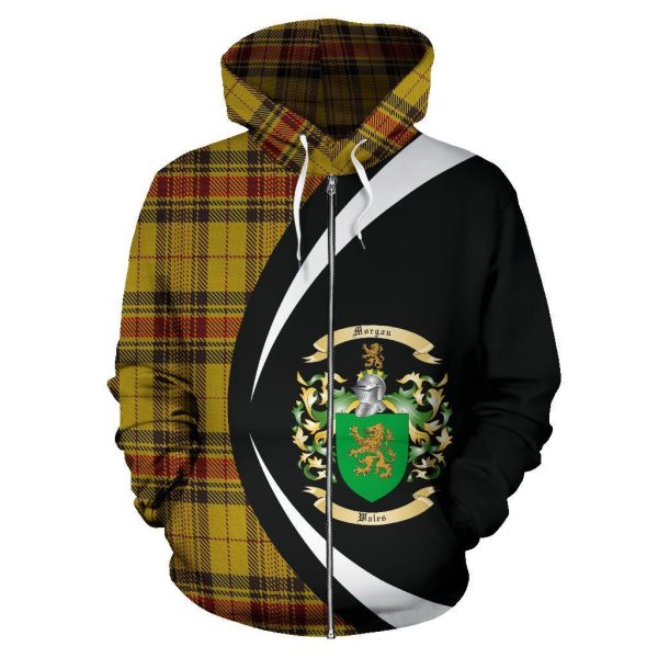 Morgan Of Wales Tartan Crest Zipper Hoodie - Circle Style Cheap - Image 2