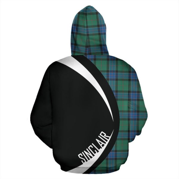 Sinclair Hunting Ancient Tartan Crest Zipper Hoodie - Circle Style Discount - Image 3
