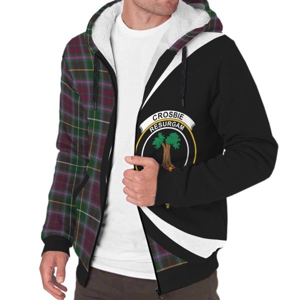 Crosbie Tartan Crest Sherpa Hoodie - Circle Style Online now - Image 3