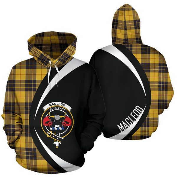 MacLeod of Lewis Ancient Tartan Crest Hoodie - Circle Style Cheap