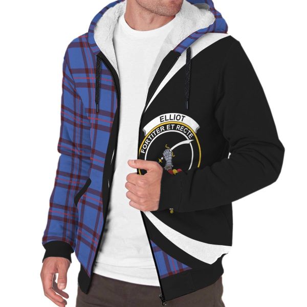 Elliot Modern Tartan Crest Sherpa Hoodie - Circle Style Cheap - Image 3