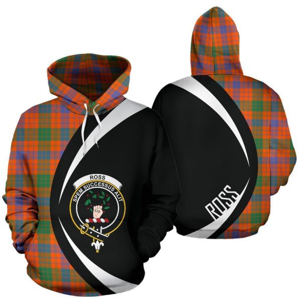 Ross Ancient Tartan Crest Hoodie - Circle Style Hot on Sale