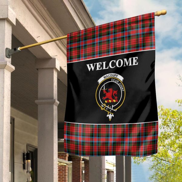 MacDuff Tartan Crest Black Garden Flag Online now - Image 2