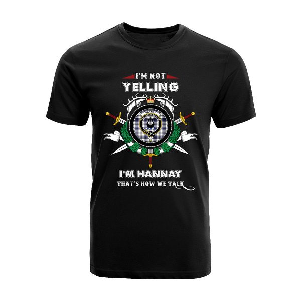 Hannay Tartan Crest T-shirt - I m not yelling style Online Hot Sale