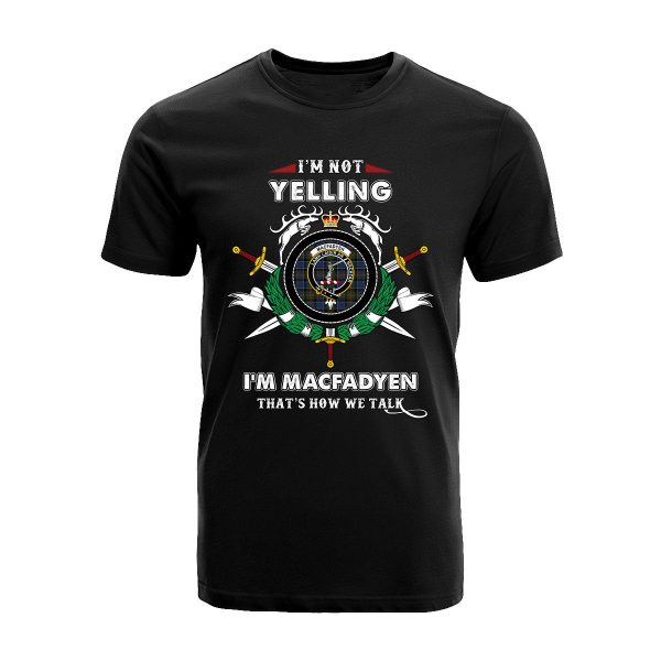 MacFadyen Tartan Crest T-shirt - I m not yelling style Online Sale