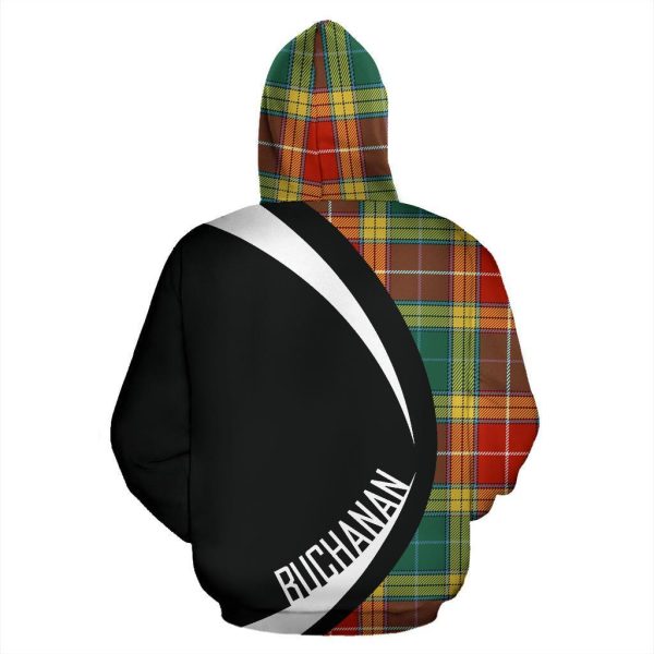 Buchanan Old Sett Tartan Crest Zipper Hoodie - Circle Style Sale - Image 3
