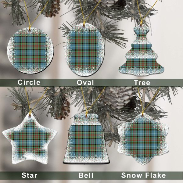 Paisley Tartan Christmas Ceramic Ornament - Snow Style Sale - Image 2
