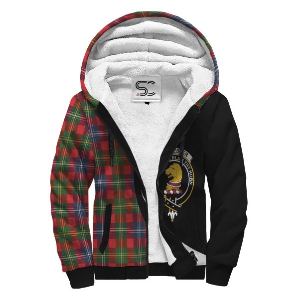 Forrester Tartan Crest Sherpa Hoodie - Circle Style For Cheap