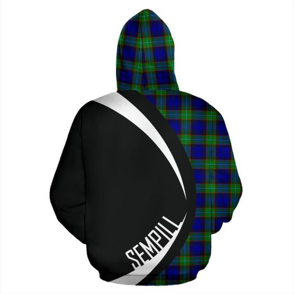 Sempill Modern Tartan Crest Zipper Hoodie - Circle Style Sale - Image 3