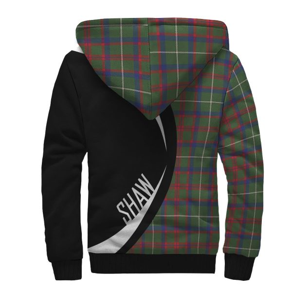 Shaw Green Modern Tartan Crest Sherpa Hoodie - Circle Style Fashion - Image 2