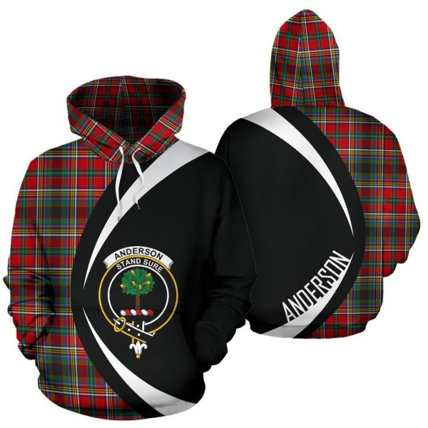 Anderson of Arbrake Tartan Crest Hoodie - Circle Style For Sale