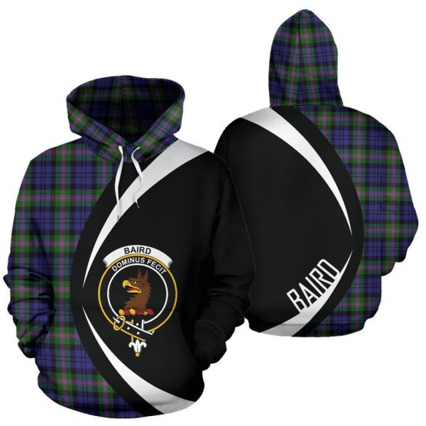 Baird Modern Tartan Crest Hoodie - Circle Style For Sale