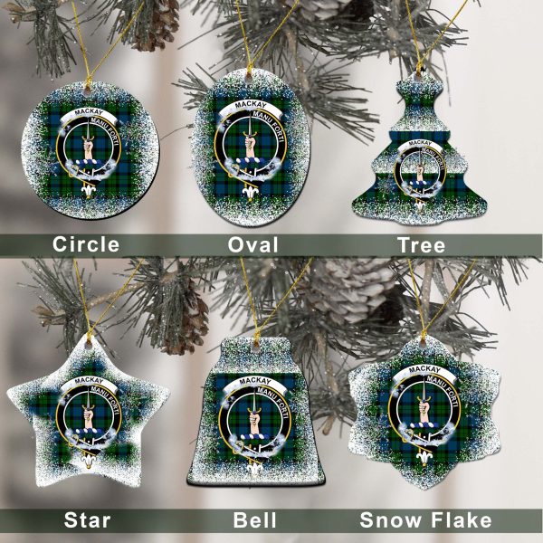 MacKay Tartan Christmas Ceramic Ornament - Snow Style Online Hot Sale