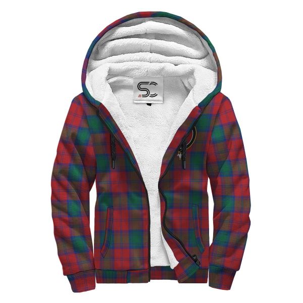 Lindsay Modern Tartan Crest Sherpa Hoodie Hot on Sale