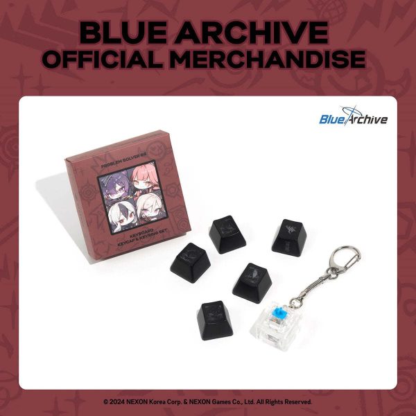 BLUE ARCHIVE 3rd ANNIVERSARY OFFICIAL MD - PROBLEM SOLVER 68 KEYBOARD KEYCAP & KEYRING SET Cheap